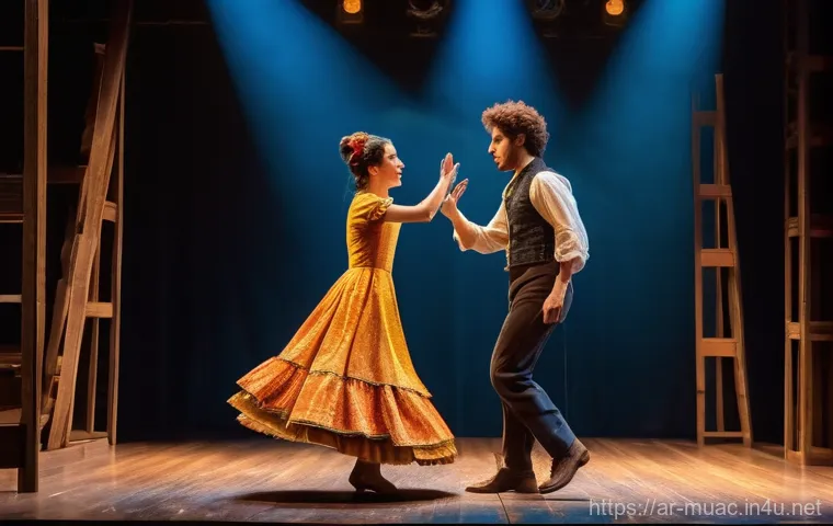 뮤지컬 배우의 무대 속 작은 팁 - **Vocal Training and Preparation:**
    "A male singer, mid-twenties, is in a well-lit, clean rehear...