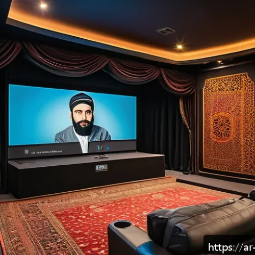 뮤지컬 배우의 실시간 공연 스트리밍 팁 - A cozy home theater setup designed for live musical theater streaming, featuring multiple DSLR camer...